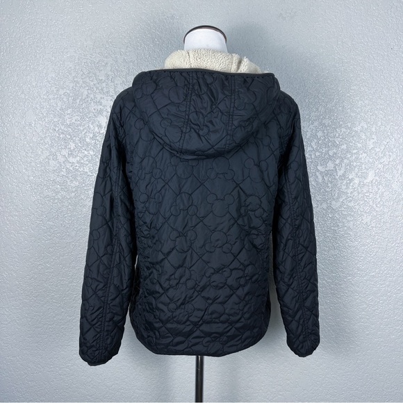 Disney Parks Mickey Mouse Quilted Sherpa Hooded Jacket, Black S - Authentic - Picture 5 of 12